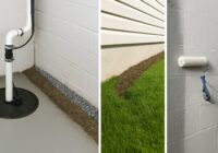Basement showing water prevention measures to avoid flooding